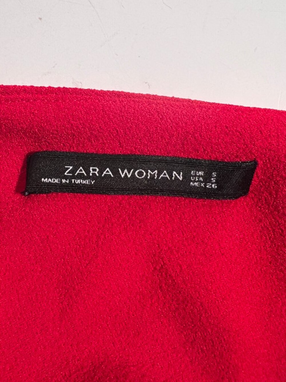 Zara Woman Red Flutter Sleeve Wide Leg Jumpsuit - Size S - Picture 10 of 15